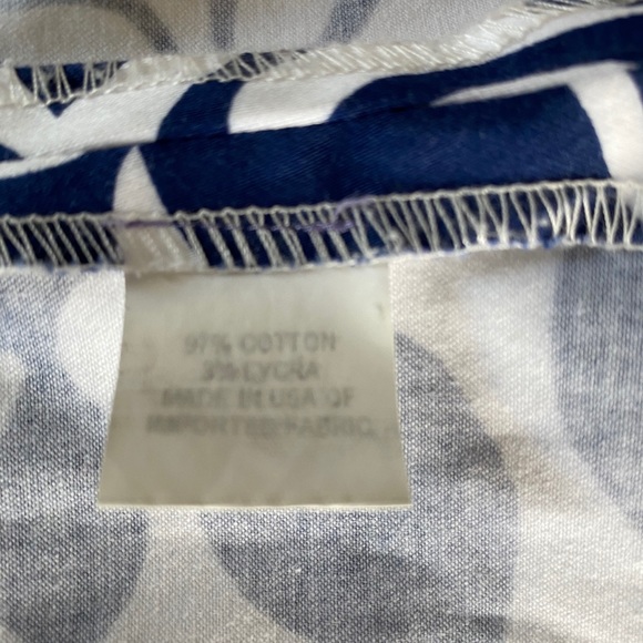 Melly M Navy Leaf Print Back Bay Sheath Dress - Picture 7 of 8